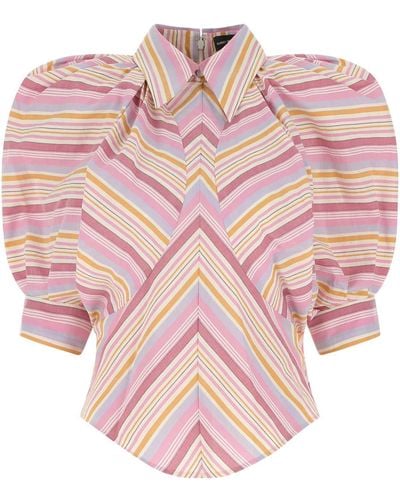 Isabel Marant Embroidered Cotton Eori Blouse - Pink