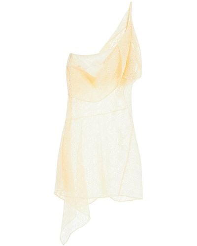 DSquared² Draped Lace Slip Minidress - White