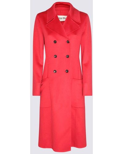 Lanvin Cashmere Long Coat - Red