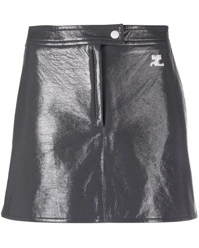 Courreges Vinyle Reedition Skirt - Gray