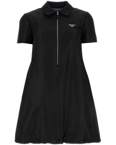 Prada Faille Mini Dress - Black