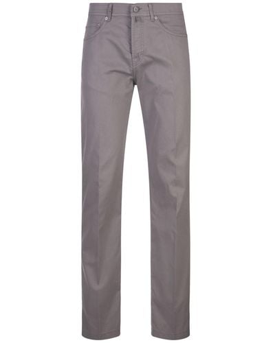 Kiton 5 Pocket Straight Leg Trousers - Grey