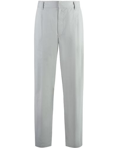 Bottega Veneta Cotton-Silk Pants - Gray