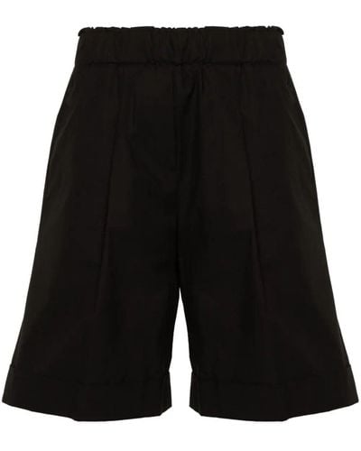 Antonelli Perilla Elastic Waist Shorts - Black