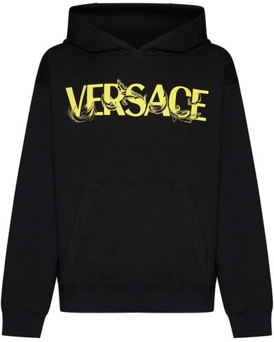 Versace Logo-Print Hoodie - Black