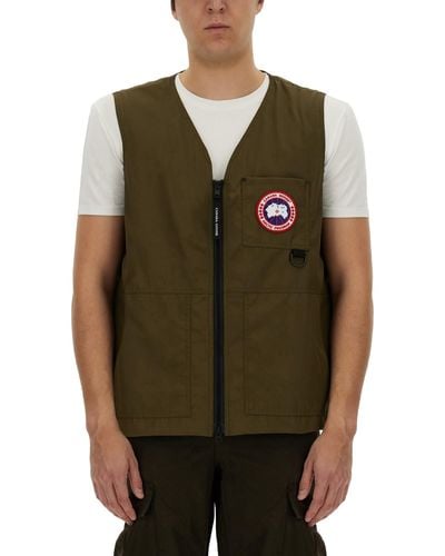 Canada Goose Vests With Logo - Green