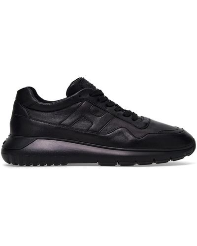 Hogan Interactive³ Leather Trainers - Black