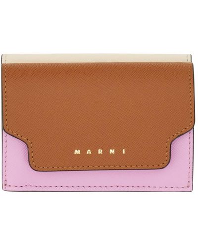Marni Tri-fold Wallet - Brown