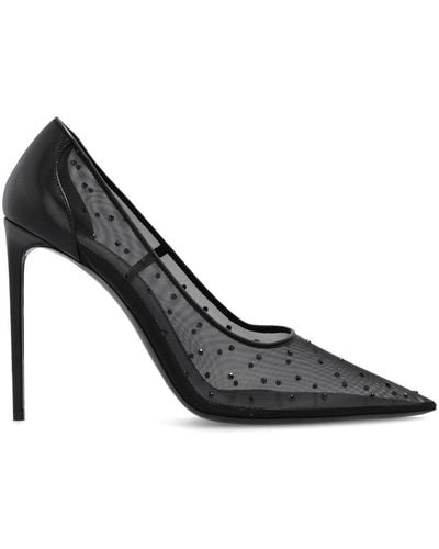 Saint Laurent Anja Pointed Toe Pumps - Black