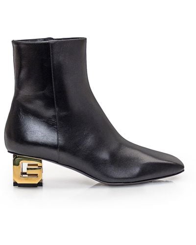 Givenchy Quilted Leather G Cube Boots - Black