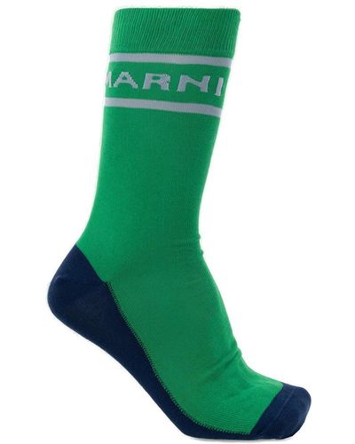 Marni Socks With Logo - Green