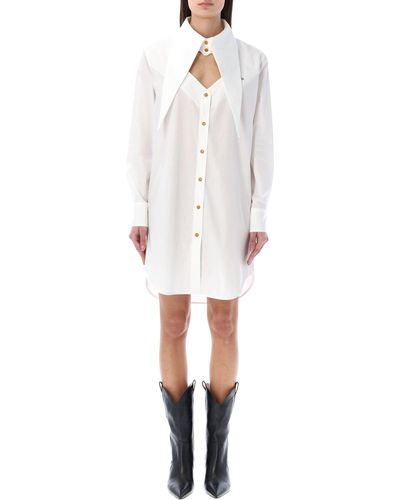 Vivienne Westwood Heart Shirt Dress - White