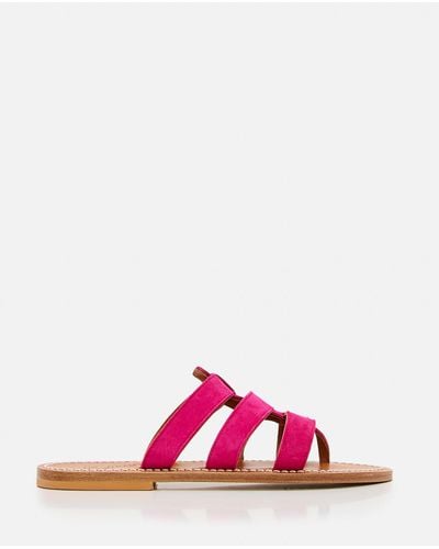 K. Jacques Dolon Leather Sandals - Pink