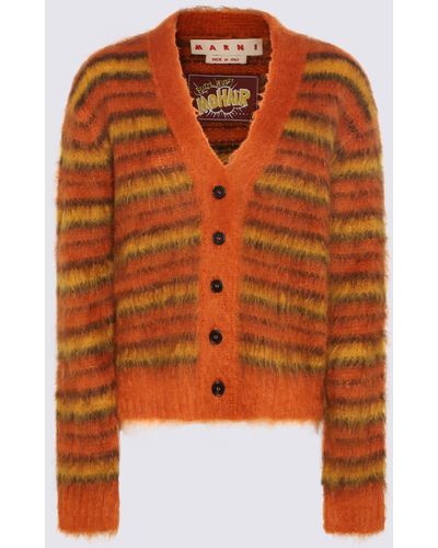 Marni Fuzzy Wuzzy Mohair Cardigan - Orange