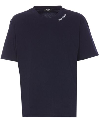 Balmain Logo T-Shirt - Blue