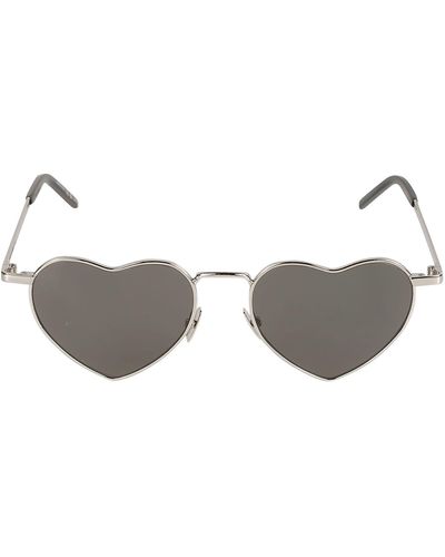 Saint Laurent Heart Frame Sunglasses - Grey