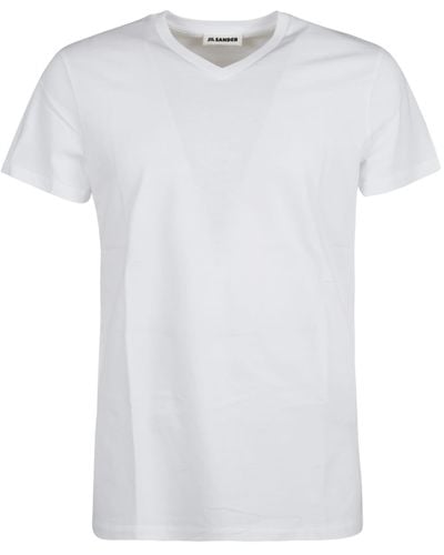 Jil Sander V-Neck T-Shirt - White