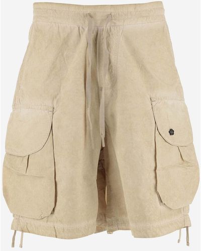 A PAPER KID Cotton Blend Cargo Shorts - Natural