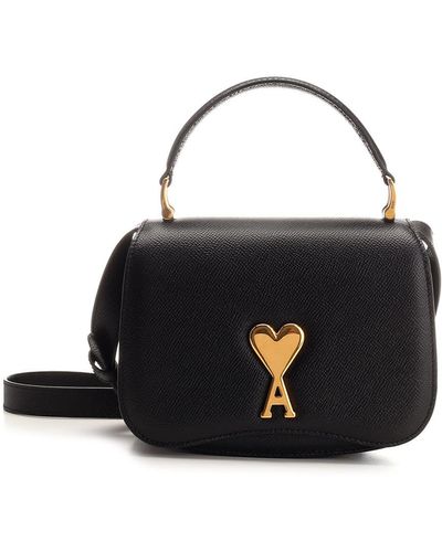 Ami Paris Mini Paris Hand Bag - Black