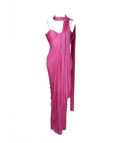 Maria Lucia Hohan Kallie Plisse Gown - Pink