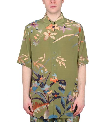 Etro Flower Print Shirt - Green