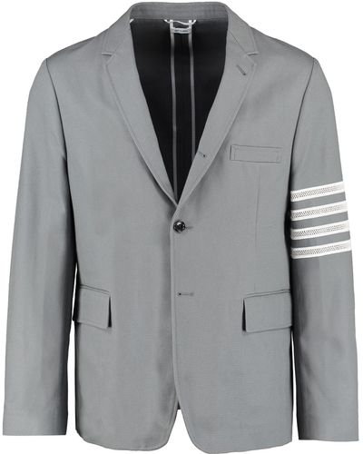 Thom Browne Single-breasted Two Button Jacket - Grey