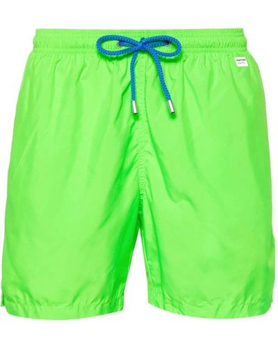 Mc2 Saint Barth X Pantonetm Drawstring-waist Swim Shorts - Green