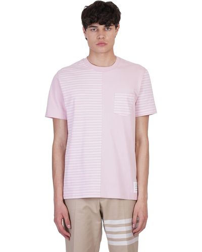 Thom Browne T-shirt In Cotton - Pink