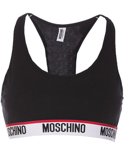 Moschino Band Logo Top - Black
