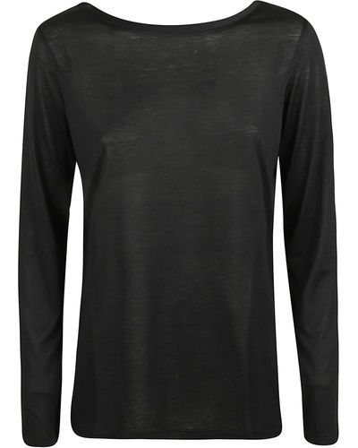 Majestic Filatures Majestic T-Shirts And Polos - Black