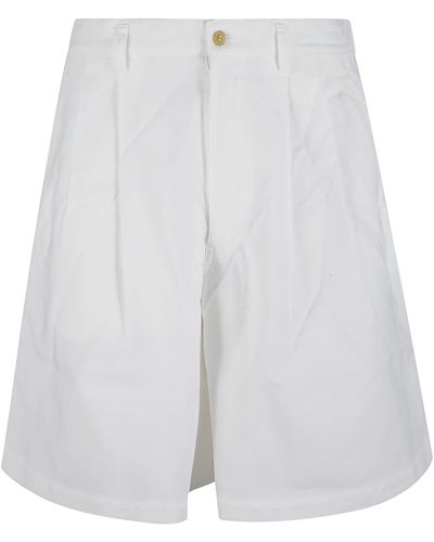 Comme des Garçons Buttoned Classic Shorts - White