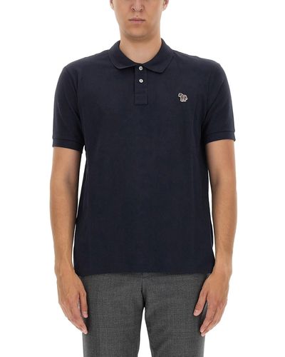 PS by Paul Smith Polo With Logo Patch - Blue