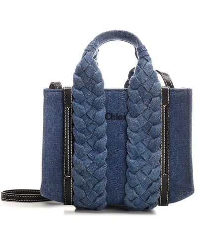 Chloé Mini Woody Handbag - Blue