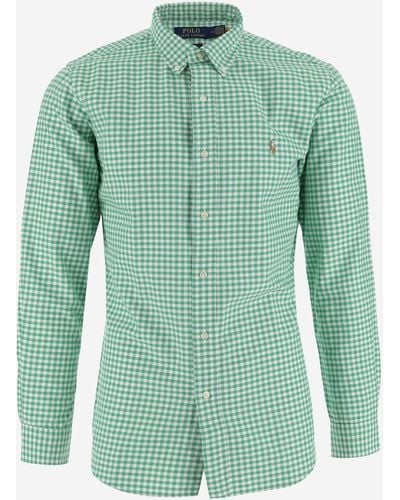 Ralph Lauren Cotton Shirt With Logo - Green