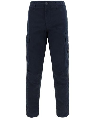 Stone Island Regular Tapered Trousers - Blue