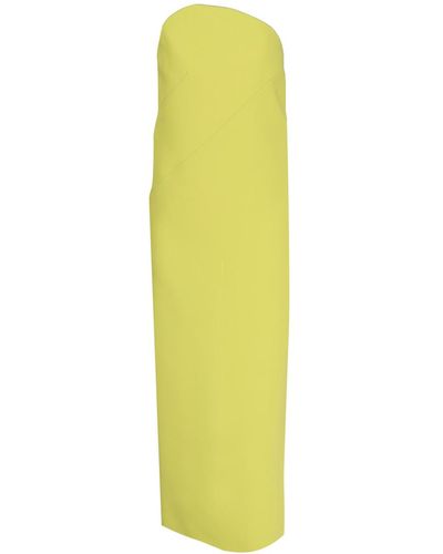 Max Mara Long Bandeau Dress - Yellow