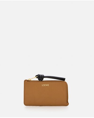 Loewe Knot Coin Leather Cardholder - White