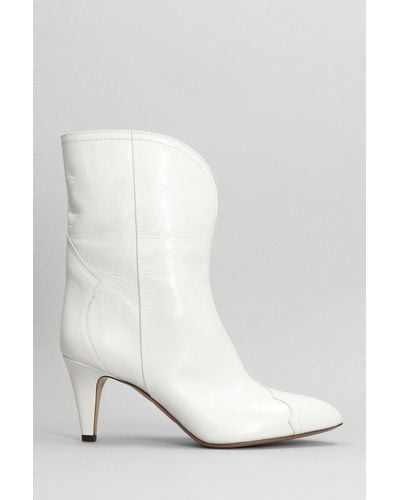 Isabel Marant Dytho High Heels Ankle Boots - White