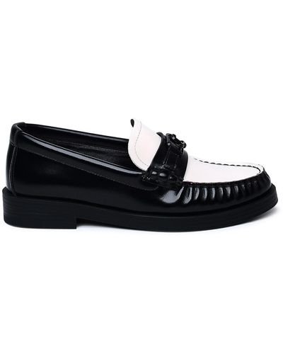 Jimmy Choo Two-tone Leather Loafers - Black