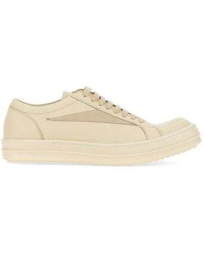 Rick Owens Leather Sneaker - Natural