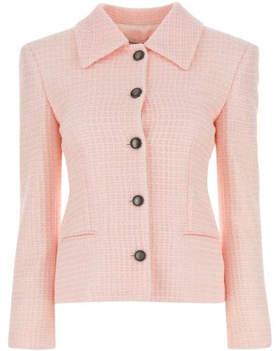 Alessandra Rich Light Tweed Blazer - Pink