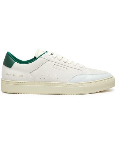 Common Projects Tennis Pro Paneled Suede Sneakers - White