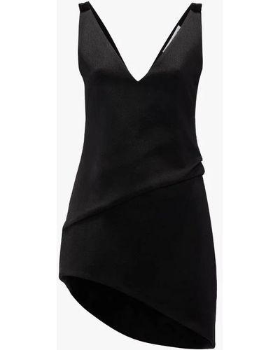 JW Anderson V-Neck Sleaveless Mini Dress - Black