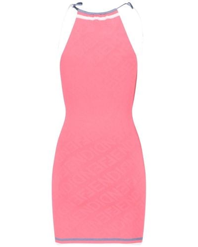 Fendi Logo Minidress - Pink