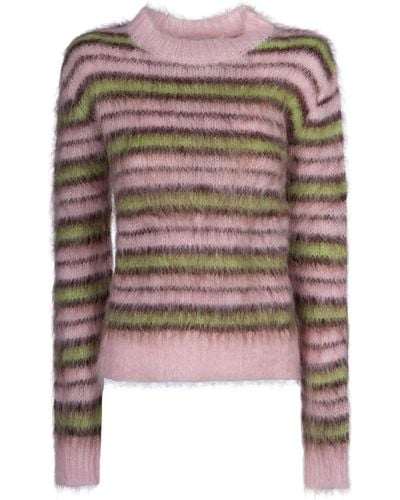 Marni Iconic Brushed Stripes Sweater - Brown