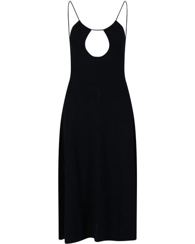 Saint Laurent Cut-Out Sleeveless Maxi Dress - Black