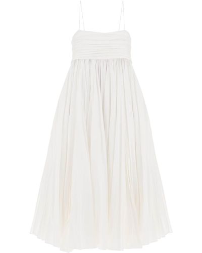Khaite Lally Cotton Midi Dress - White
