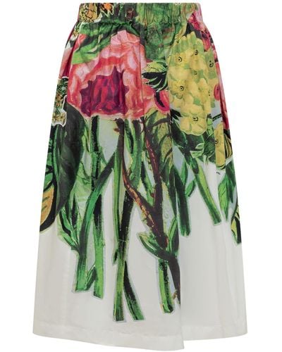 Marni Mystical Bloom Print Skirt - Green