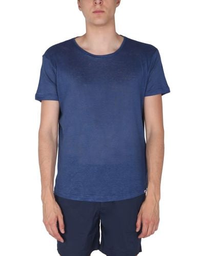 Orlebar Brown Obt Linen T-shirt - Blue