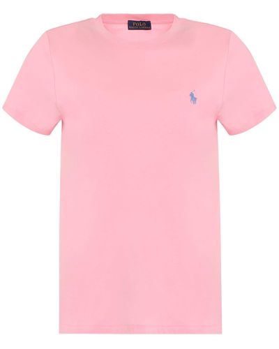 Polo Ralph Lauren Logo Cotton T-Shirt - Pink